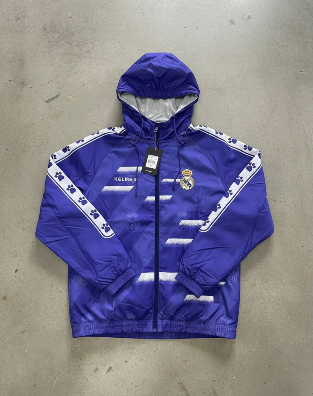Retro Real Madrid Soccer Windbreaker